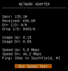 network panel